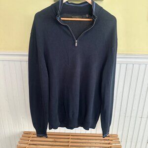 Joseph Abboud Mens Navy quarter zip  Sweater L